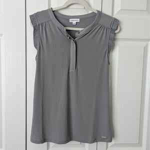 Calvin Klein Sleeveless Top | Women’s Medium | Ash Gray | Suiting Style